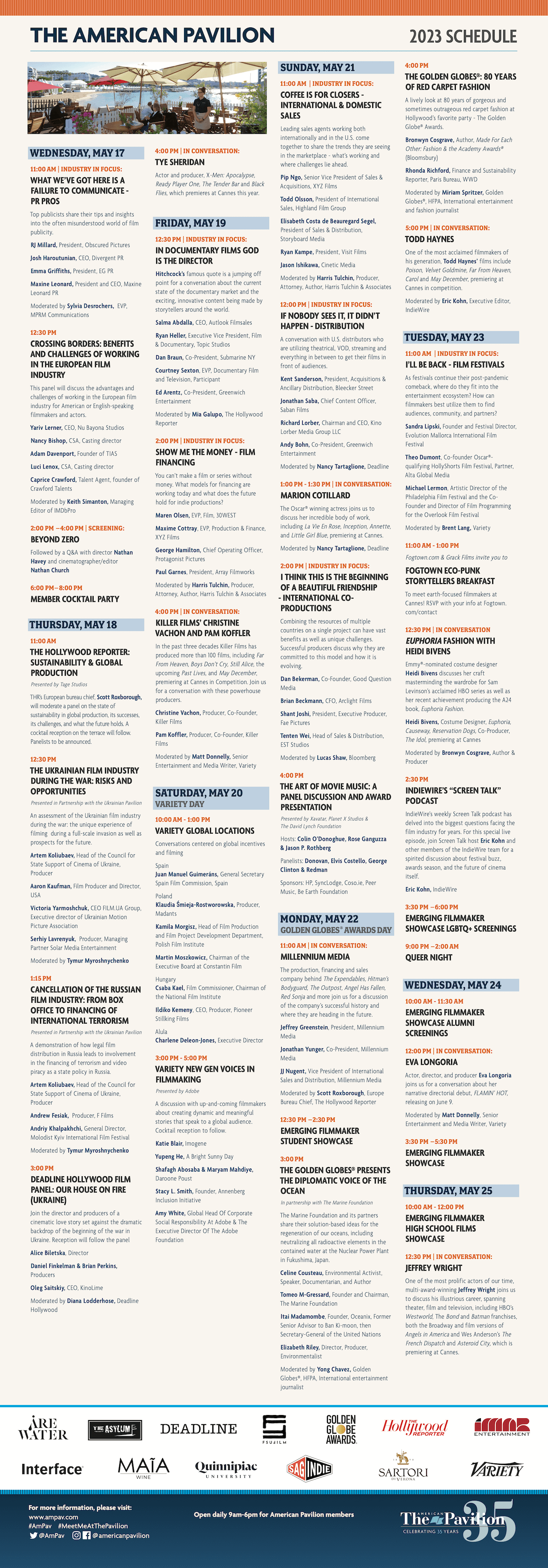 CANNES 2016 Programming Schedule