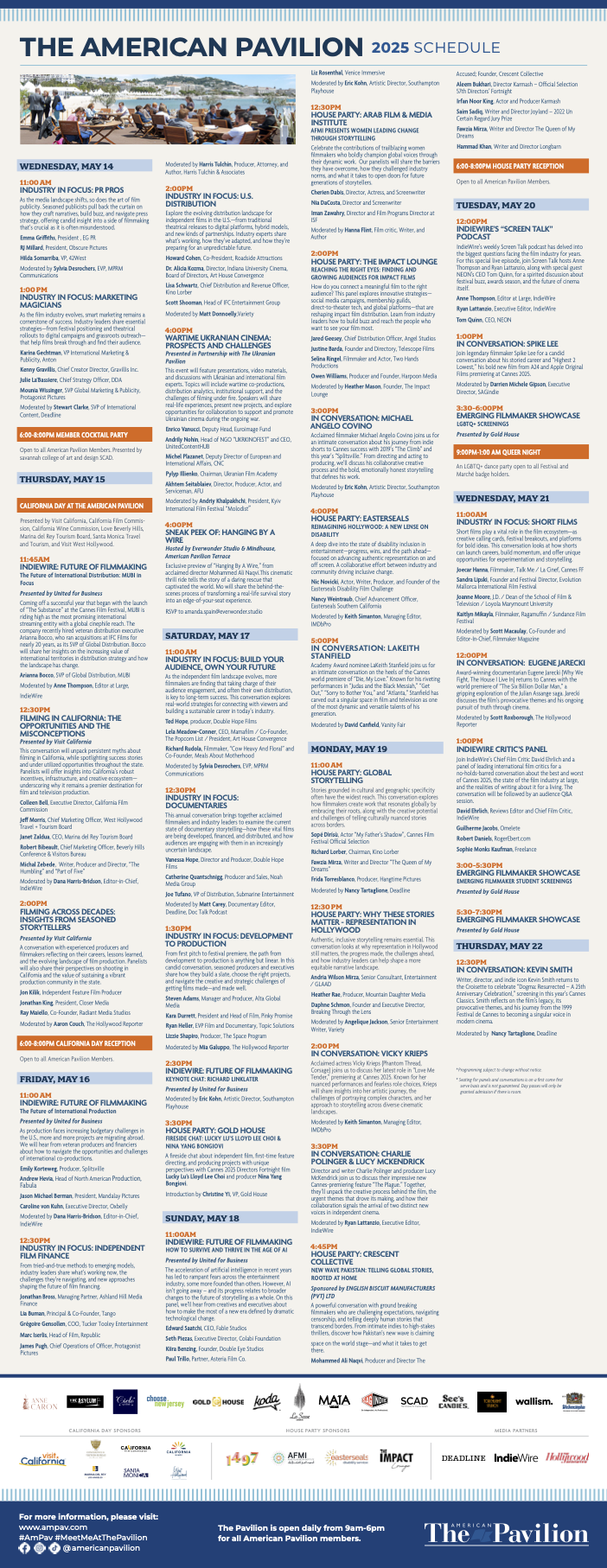 CANNES 2016 Programming Schedule