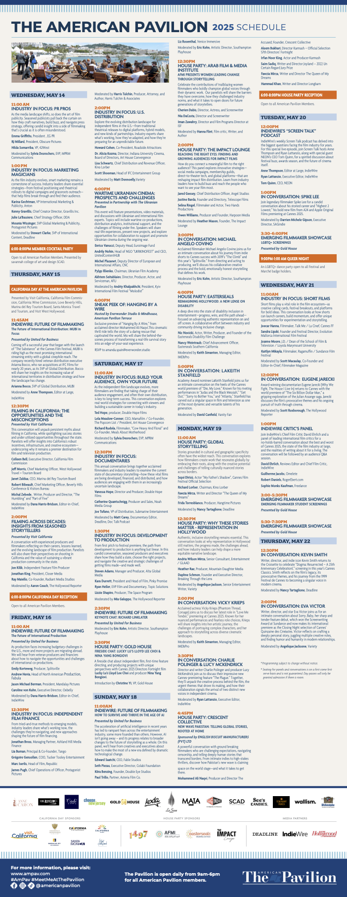 CANNES 2016 Programming Schedule